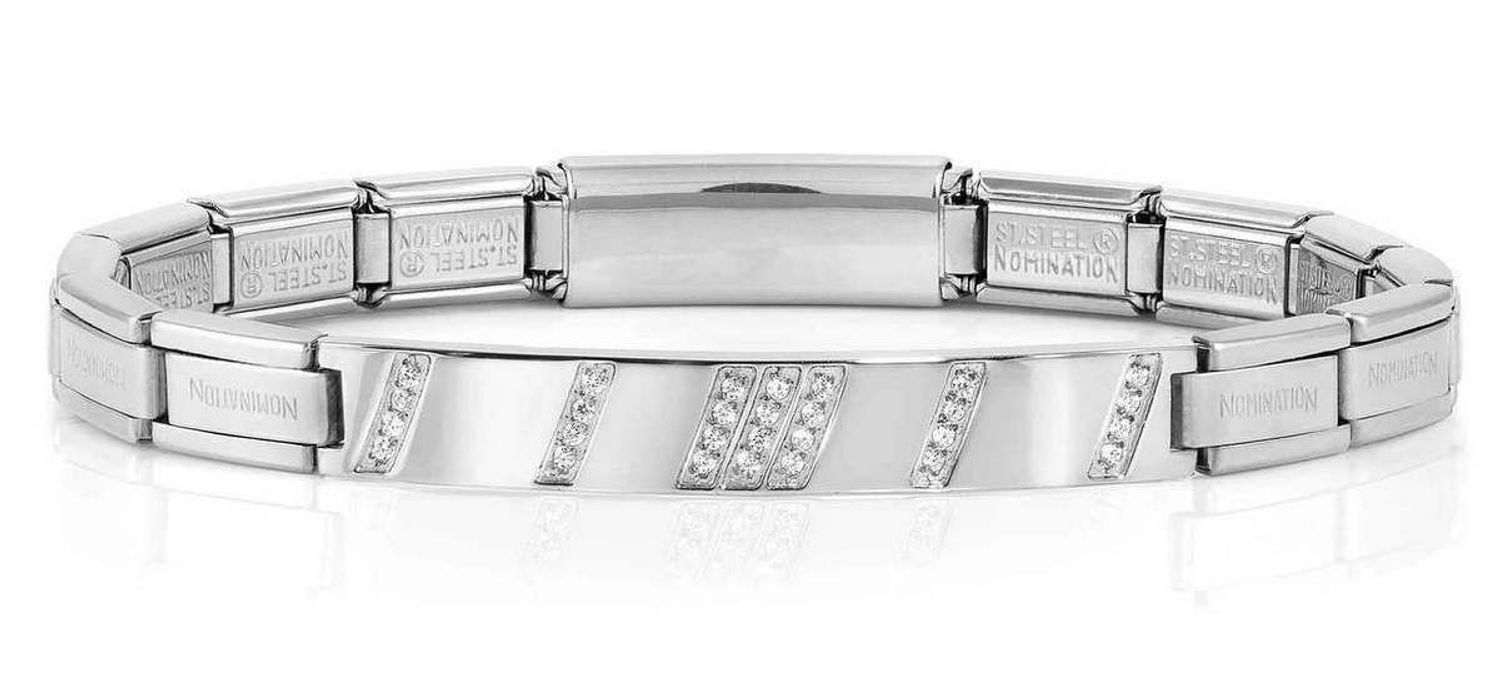 Bransoletka Nomination Trendsetter z blaszką ozdobiona cyrkonią 021149 001d.jpg